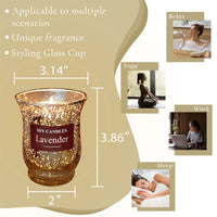 Scented Lavender Soy Wax Jar Candle with Wooden Wick - 8.4oz, Burns for 50 Hours EasyOptionXY LLC