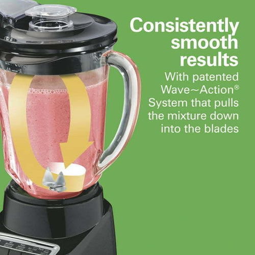 Hamilton Beach Wave Action Blender 48 oz Capacity Black 53521 EasyOptionXY LLC