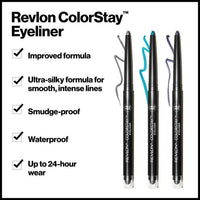 Revlon ColorStay Pencil Eyeliner with Built-in Sharpener, Waterproof, Smudgeproof, Longwearing Eye Makeup with Ultra-Fine Tip, 201 Black, 2 Pack EasyOptionXY LLC