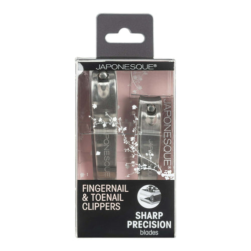 Japonesque Stainless Steel Silver Fingernail and Toenail Clippers 2 Piece EasyOptionXY LLC