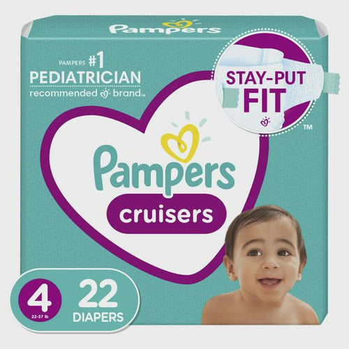 Pampers Cruisers Active Fit Taped Diapers Size 4, 22 Count EasyOptionXY LLC