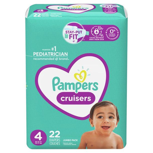 Pampers Cruisers Active Fit Taped Diapers Size 4, 22 Count EasyOptionXY LLC