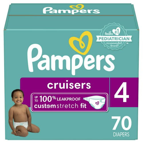 Pampers Cruisers Active Fit Taped Diapers Size 4, 70 Count EasyOptionXY LLC
