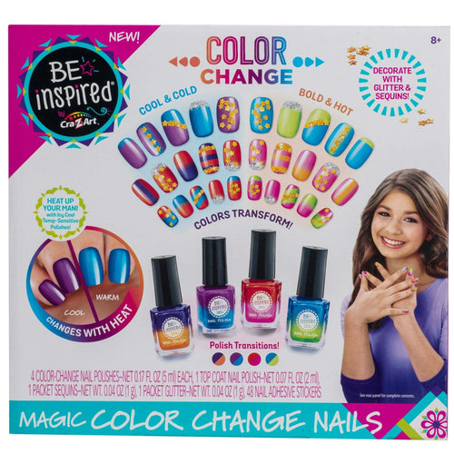 Cra-Z-Art Be Inspired Magic Color Change Nails, Nail Polish Art Ages 8 and up EasyOptionXY LLC