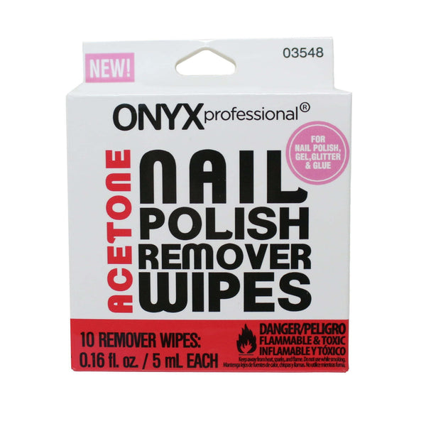 Onyx Professional 2-in-1 Acetone Remover Wipes, 10 Piece EasyOptionXY LLC