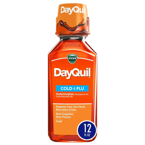 Vicks DayQuil Daytime Cold, Cough and Flu Liquid Medicine, over-the-Counter Medicine, 12 fl. oz. EasyOptionXY LLC