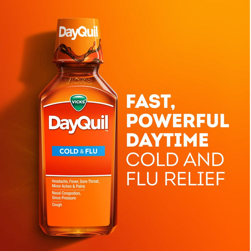 Vicks DayQuil & NyQuil Cold, Cough & Flu Liquid Medicine, over-the-Counter Medicine, Cherry, 2x12 oz EasyOptionXY LLC