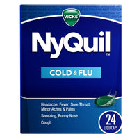 Vicks NyQuil Liquicaps, Nighttime Cold, Cough & Flu Medicine, Over-the-Counter Medicine, 24 Ct EasyOptionXY LLC