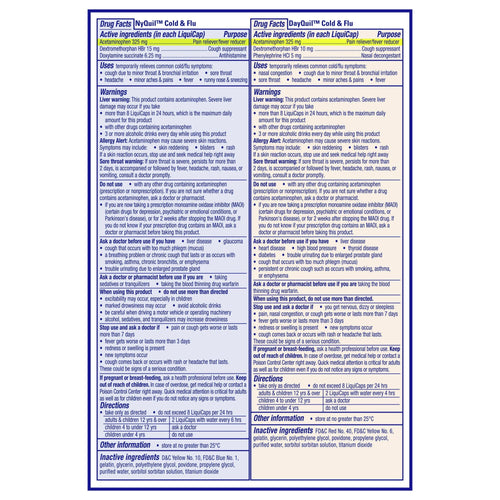 Vicks DayQuil & NyQuil Liquicaps, Cold, Cough and Flu Medicine, over-the-counter Medicine, 24 Ct EasyOptionXY LLC