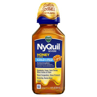Vicks NyQuil Severe Liquid Medicine, Cold, Cough & Flu, Over-the-Counter Medicine, Honey, 12 oz EasyOptionXY LLC