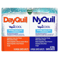 Vicks DayQuil & NyQuil Vapocool Caplets, Severe Cold & Flu Relief, over-the-counter Medicine, 24 Ct EasyOptionXY LLC