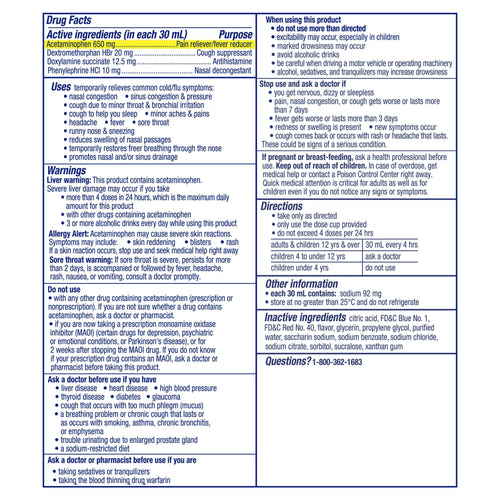 Vicks NyQuil Severe Cold and Flu Medicine, Liquid over-the-Counter Medicine, Berry, 12 oz EasyOptionXY LLC