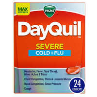 Vicks DayQuil Severe Liquicaps, Cough, Cold and Flu Relief, over-the-counter Medicine, 24 Ct EasyOptionXY LLC
