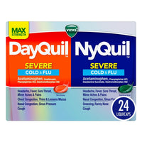 Vicks DayQuil and NyQuil Severe Cold and Flu Medicine Liquicaps, over-the-counter medicine, 24 Ct EasyOptionXY LLC