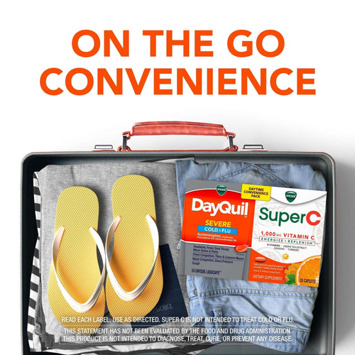 DayQuil Severe Liquicaps Medicine and Super C Daily Supplement Tablet Convenience Pack, 26 Ct EasyOptionXY LLC
