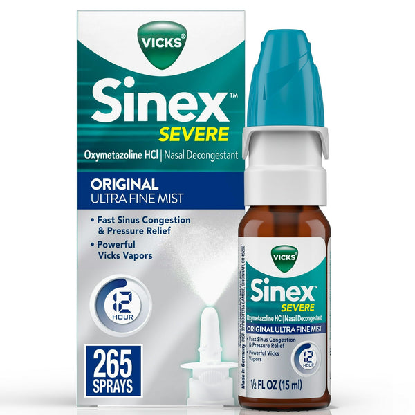 Vicks Sinex Severe Ultra Fine Nasal Mist, Sinus Relief Over-the-Counter Medicine, 265 Sprays EasyOptionXY LLC