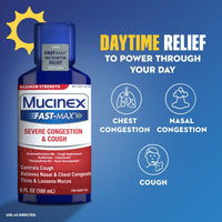 Mucinex Fast-Max Severe Congestion & Cough & Nightshift Cold & Flu Medicine, OTC Combo Pack, 2x6 fl oz EasyOptionXY LLC