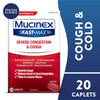 Mucinex Fast-Max Severe Congestion & Cough Medicine, OTC Sinus/Nasal Decongestant, 20 Caplets EasyOptionXY LLC