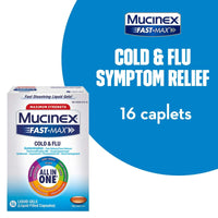 Mucinex All in One Fast Max, Cold and Flu Medicine, 16 Liquid Gels EasyOptionXY LLC