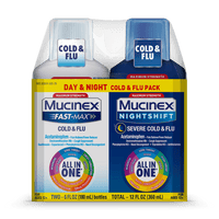 Maximum Strength Mucinex Fast-Max Cold & Flu and Nightshift Severe Cold & Flu All-in-One Multi Symptom Relief Liquid - 2 x 6 fl oz EasyOptionXY LLC