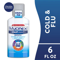 Mucinex Fast-Max Cold and Flu Medicine, Chest Congestion, Cough, Sore Throat, Nasal Decongestant, 6 fl oz EasyOptionXY LLC