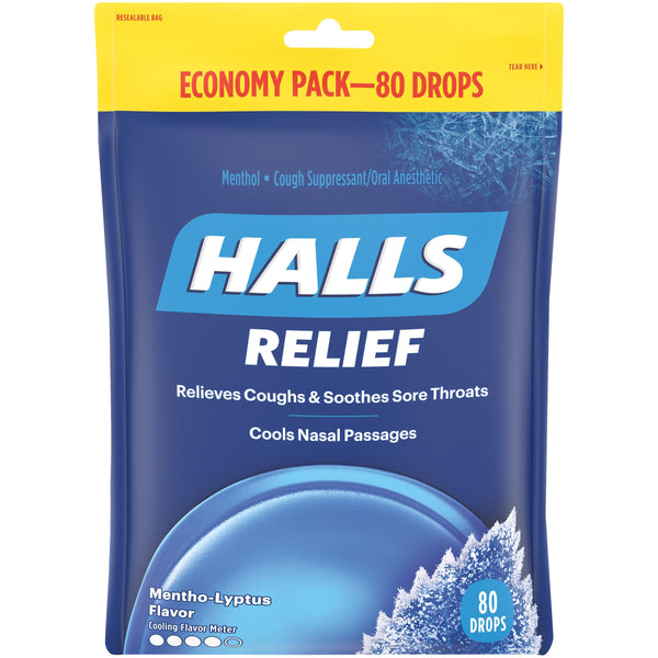 HALLS Relief Mentho-Lyptus Cough Drops, Economy Pack, 80 Drops EasyOptionXY LLC
