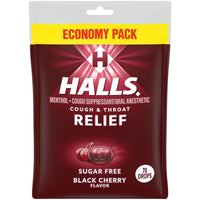 HALLS Relief Sugar Free Black Cherry Flavor Cough Drops, Economy Pack, 1 Bag (70 Drops) EasyOptionXY LLC