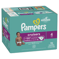 Pampers Cruisers Active Fit Taped Diapers Size 4, 70 Count EasyOptionXY LLC