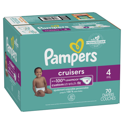 Pampers Cruisers Active Fit Taped Diapers Size 4, 70 Count EasyOptionXY LLC
