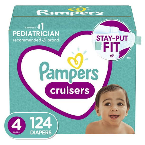 Pampers Cruisers Active Fit Taped Diapers Size 4, 124Count EasyOptionXY LLC