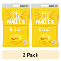 (2 pack) HALLS Relief Honey Lemon Sugar Free Cough Drops, 25 Drops EasyOptionXY LLC