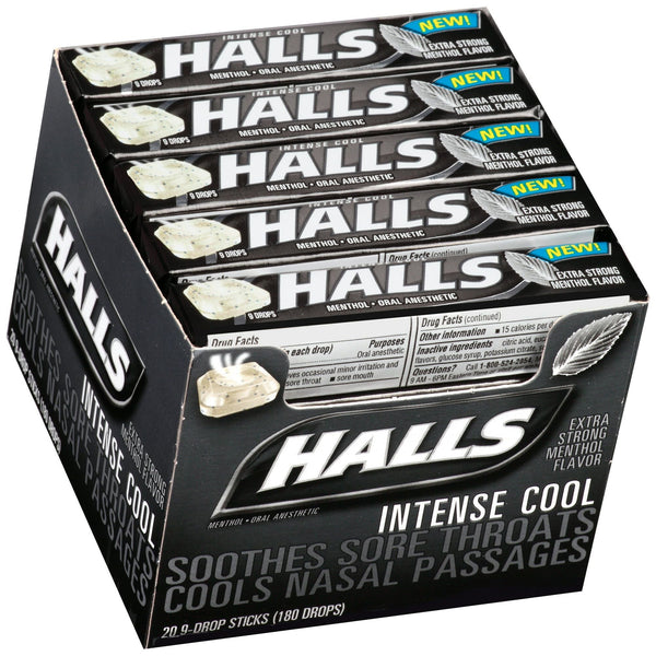 Halls Cough Drops, Extra Strong, Menthol, 9 Ct (Box of 20) EasyOptionXY LLC
