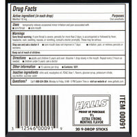 Halls Cough Drops, Extra Strong, Menthol, 9 Ct (Box of 20) EasyOptionXY LLC