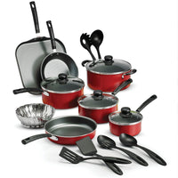 Tramontina Primaware 18 Piece Non-stick Cookware Set, Red EasyOptionXY LLC