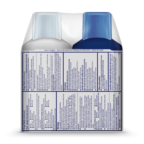 Maximum Strength Mucinex Fast-Max Cold & Flu and Nightshift Severe Cold & Flu All-in-One Multi Symptom Relief Liquid - 2 x 6 fl oz EasyOptionXY LLC