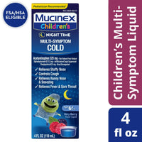 Mucinex Children's Night Time Cold Medicine, Multi-Symptom Relief, Mixed Berry, 4 fl oz EasyOptionXY LLC