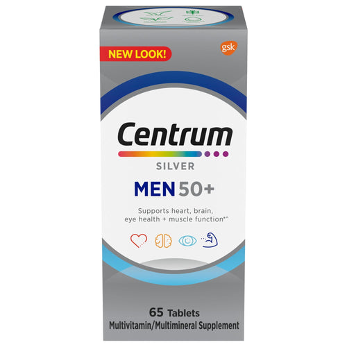Centrum Silver Multivitamin for Men 50 Plus Multimineral Supplement; 65 Count EasyOptionXY LLC