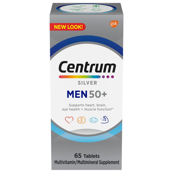 Centrum Silver Multivitamin for Men 50 Plus Multimineral Supplement; 65 Count EasyOptionXY LLC