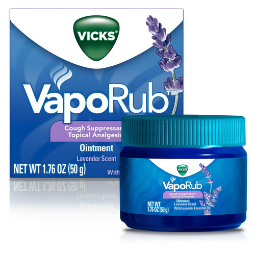 Vicks VapoRub Topical Chest Rub & Analgesic, over-the-Counter Medicine, Lavender Scent, 1.76 oz EasyOptionXY LLC