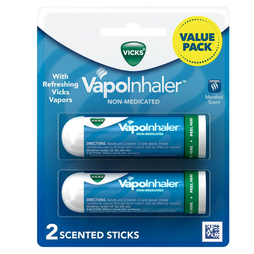 Vicks VapoInhaler Portable Nasal Inhaler, Non-Medicated, 2 Scented Sticks EasyOptionXY LLC