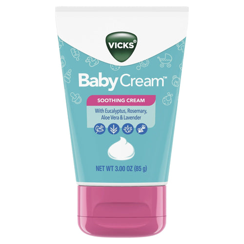 Vicks BabyCream Soothing Cream, Non-Medicated with Aloe, Eucalyptus, Lavender, and Rosemary, 3 oz EasyOptionXY LLC