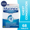 Mucinex 12 Hour Expectorant, OTC Medicine for Excess Mucus Relief, Chest Congestion, FSA, 68 Tablets EasyOptionXY LLC