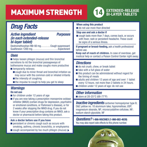 Mucinex DM 12 Hour Max Strength Expectorant & Cough Medicine, Excess Mucus Relief, FSA, 14 Tablets EasyOptionXY LLC