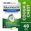 Mucinex DM 12 Hr Relief Tablets, 40ct, 600 mg Guaifenesin, 30 mg Dextromethorphan HBr, Controls Cough and Thins & Loosens Mucus That Causes Cough & Chest Congestion EasyOptionXY LLC