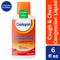 Delsym Max Strength DM Cough + Chest Congestion Medicine, Powerful Multi-Symptom Relief, #1 Pharmacist Recommended, Cherry Flavor, 6 Fl Oz EasyOptionXY LLC