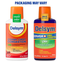 Delsym Max Strength DM Cough + Chest Congestion Medicine, Powerful Multi-Symptom Relief, #1 Pharmacist Recommended, Cherry Flavor, 6 Fl Oz EasyOptionXY LLC