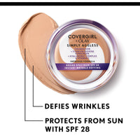 COVERGIRL + OLAY Simply Ageless Instant Wrinkle-Defying Foundation with SPF 28, Buff Beige, 0.44 oz EasyOptionXY LLC