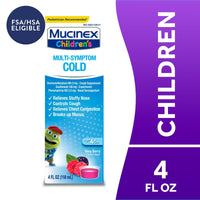 Mucinex Children's Cold & Cough Medicine, Expectorant for Kids, Very Berry Flavor Liquid, 4 fl oz EasyOptionXY LLC