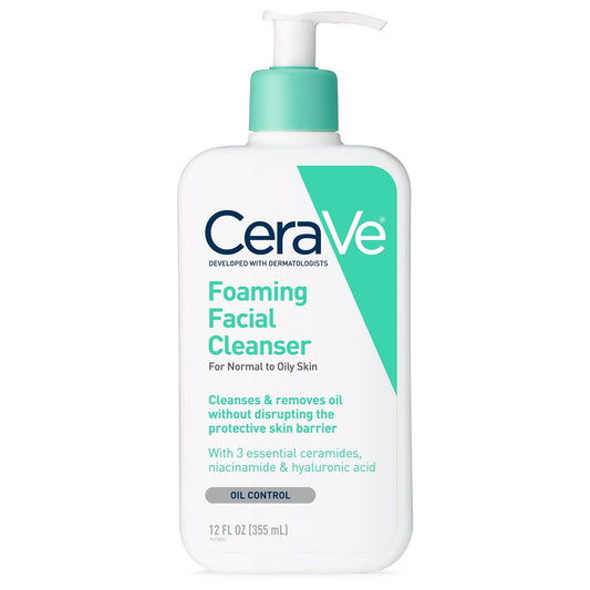 CeraVe Foaming Facial Cleanser, Daily Face Wash for Normal to Oily Skin, 12 fl oz EasyOptionXY LLC