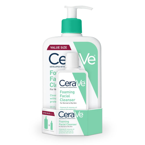 CeraVe Foaming Facial Cleanser, Daily Face Wash for Normal to Oily Skin, 3 fl oz & 16 fl oz EasyOptionXY LLC